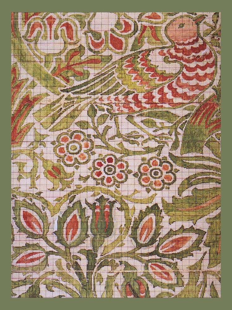 Jacquard Weaving Of Dove And Rose, William Morris