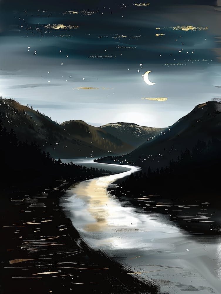 River At Night 1