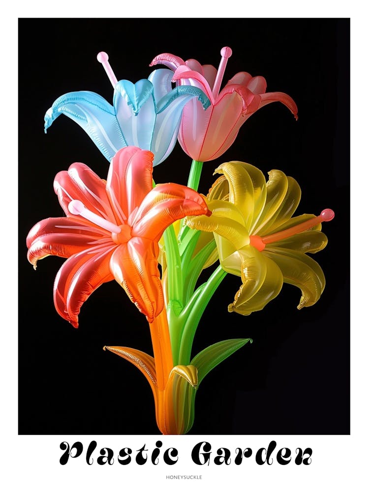 Bright Inflatable Flowers Poster Honeysuckle 2