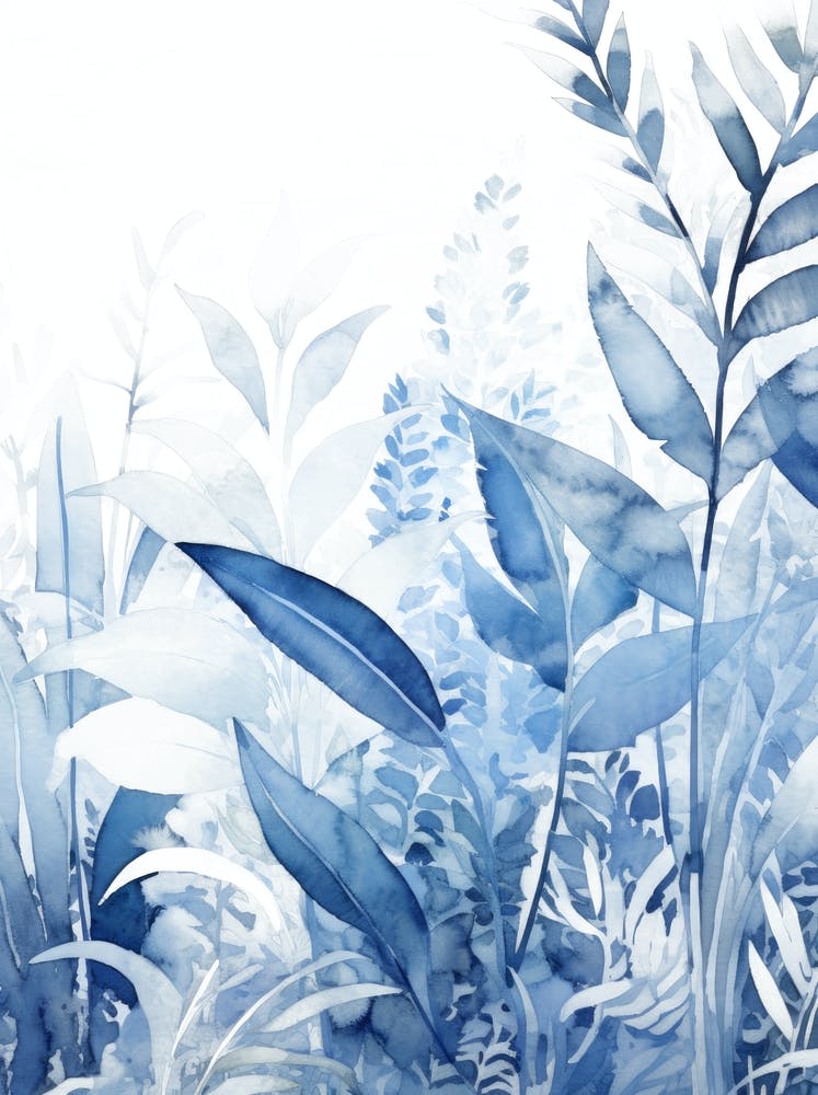 Blue Watercolor Painting 2