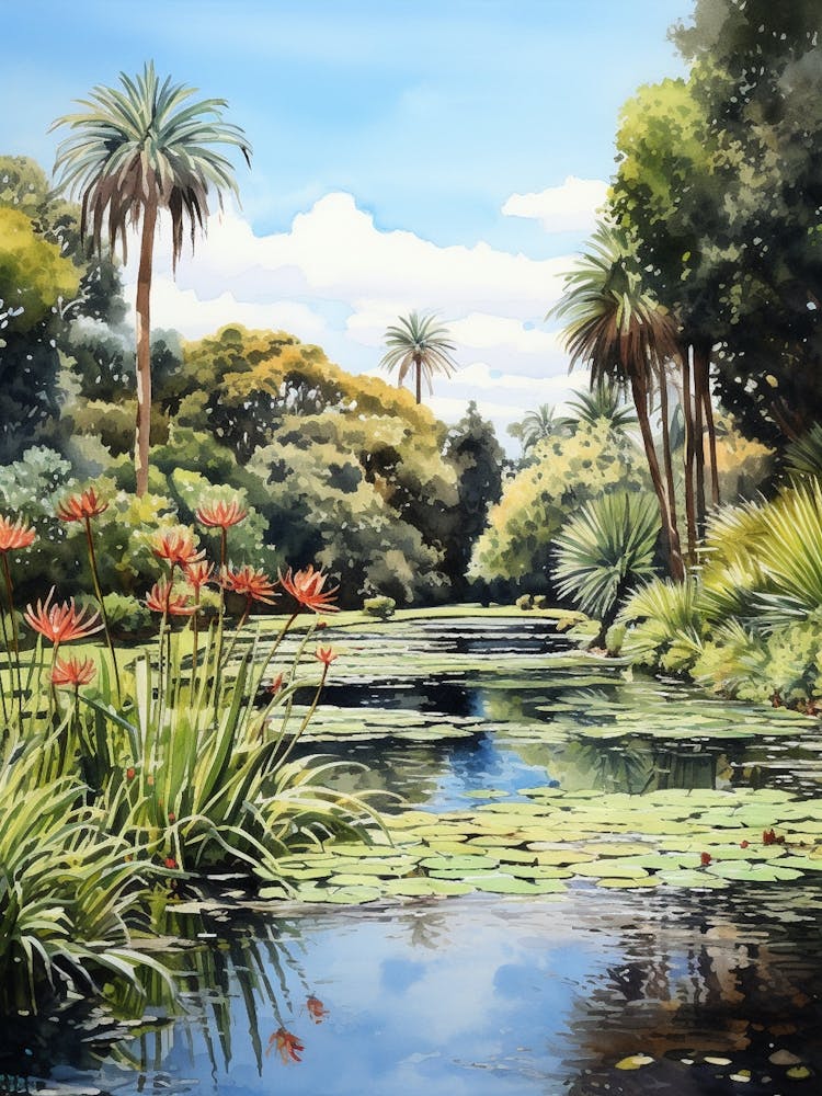 Royal Botanical Gardens Melbourne Australia Watercolour 3