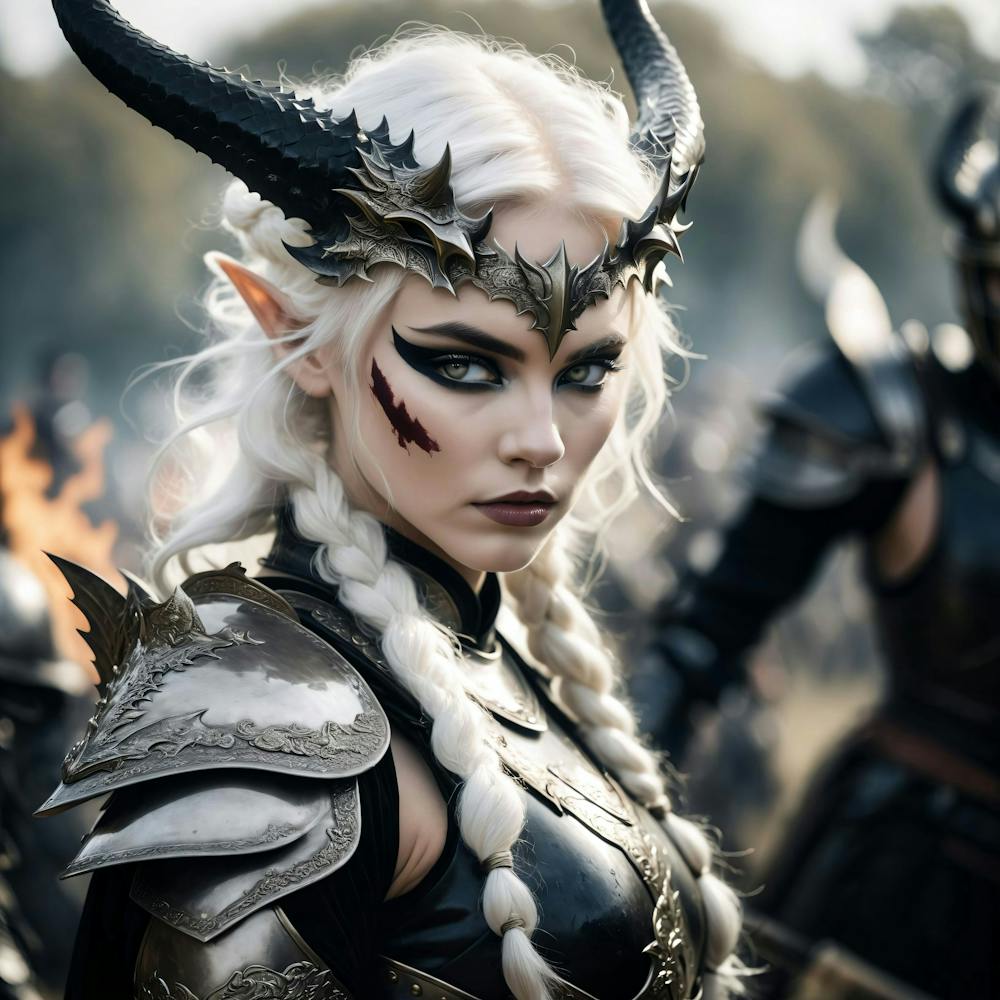 Dragon woman In Armor