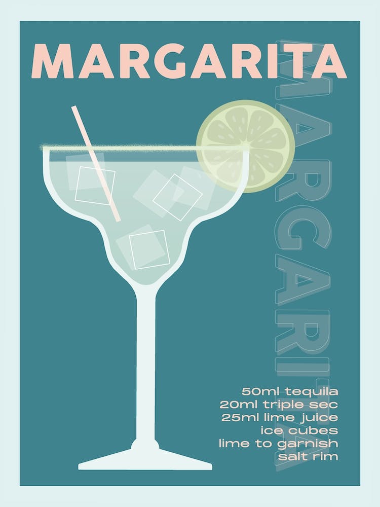 Teal Margarita Cocktail