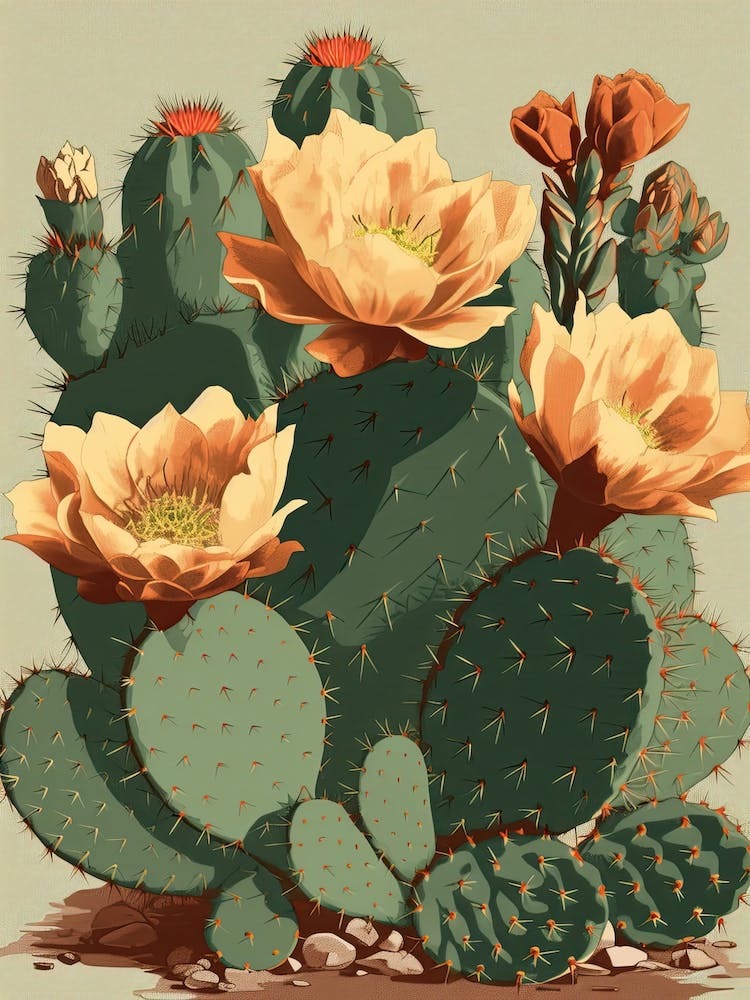 Vintage Cactus Illustration 4