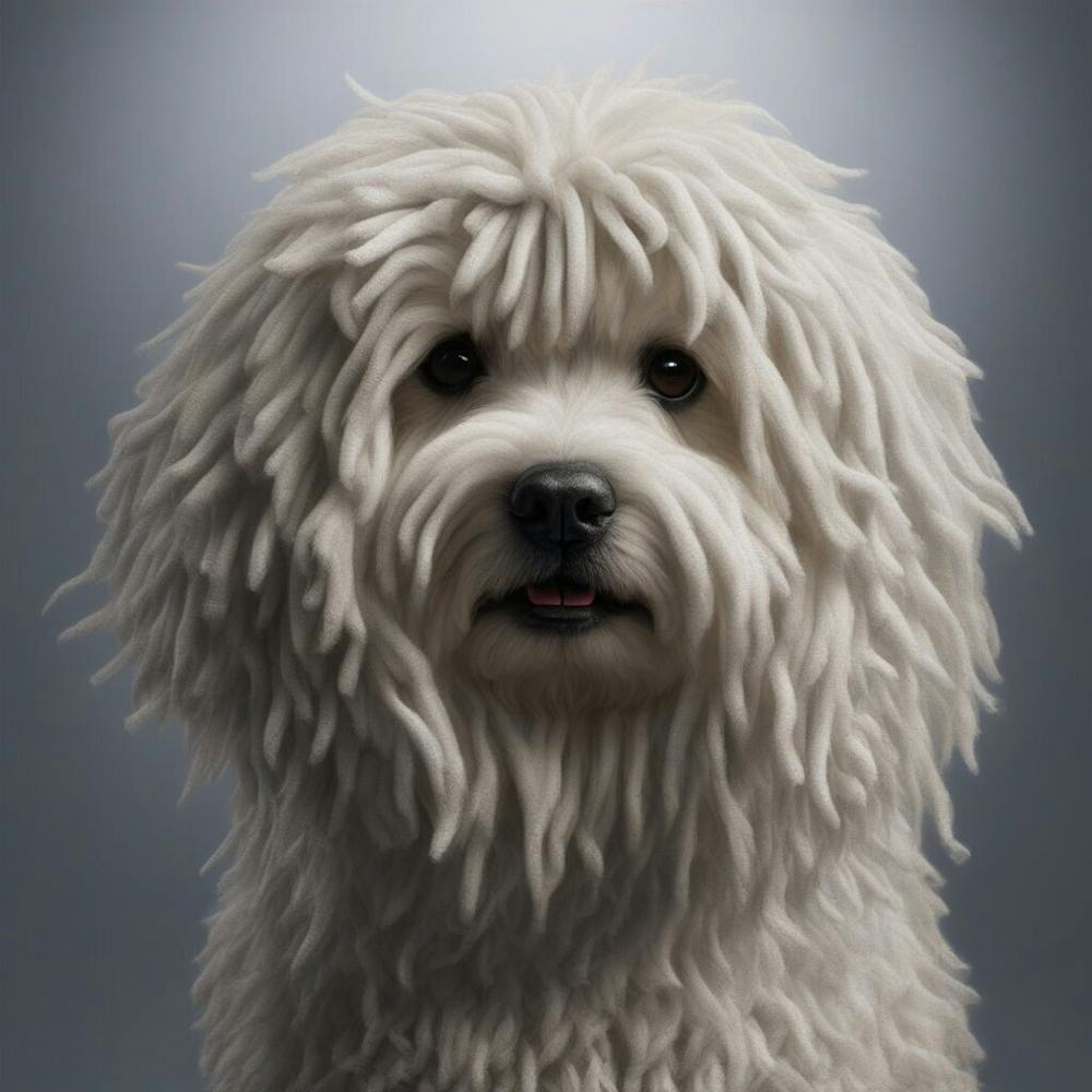 Wooly Dog Portrait