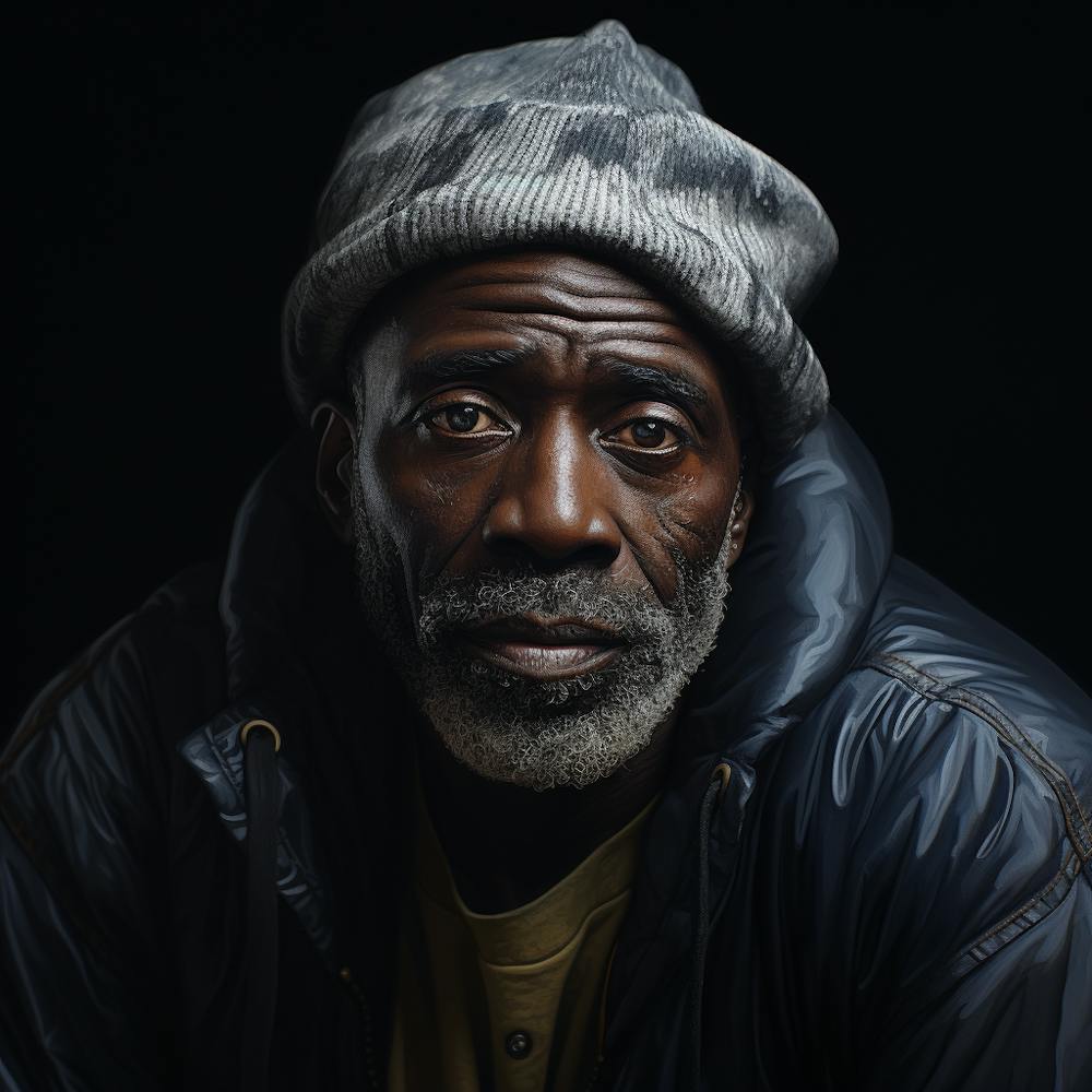 Portrait Of A Homeless Man