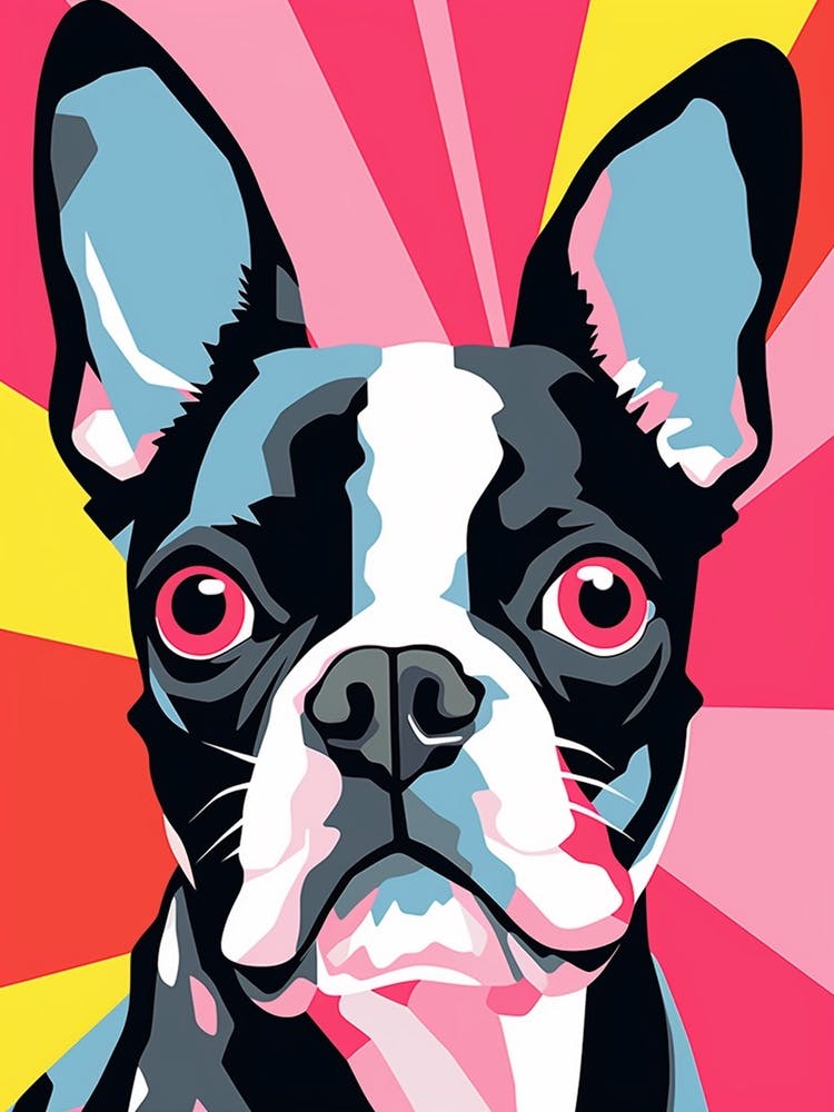 Bright Pop Art Boston Terrier 1
