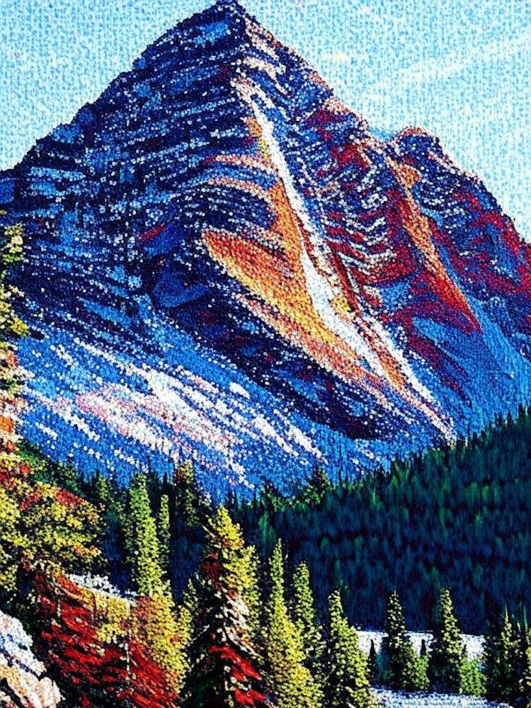Banff National Park Canada Pointillism