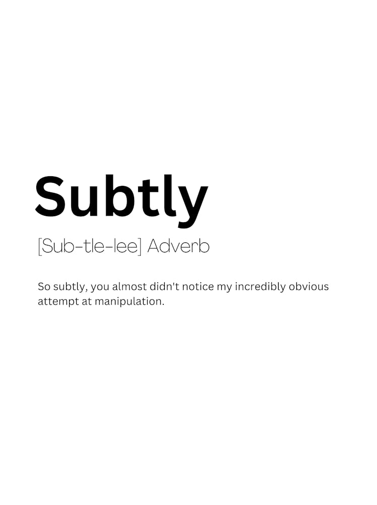 Subtly Definition Meaning