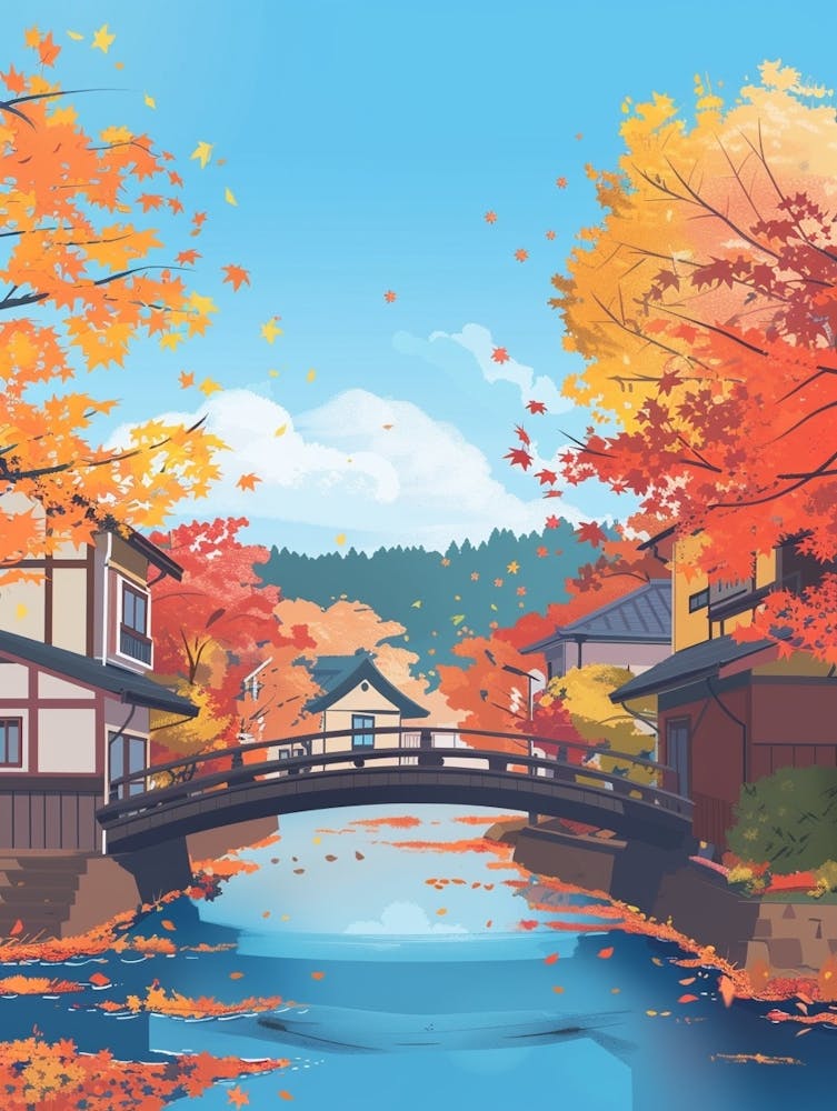 Takayama Japan 3 Colourful Illustration