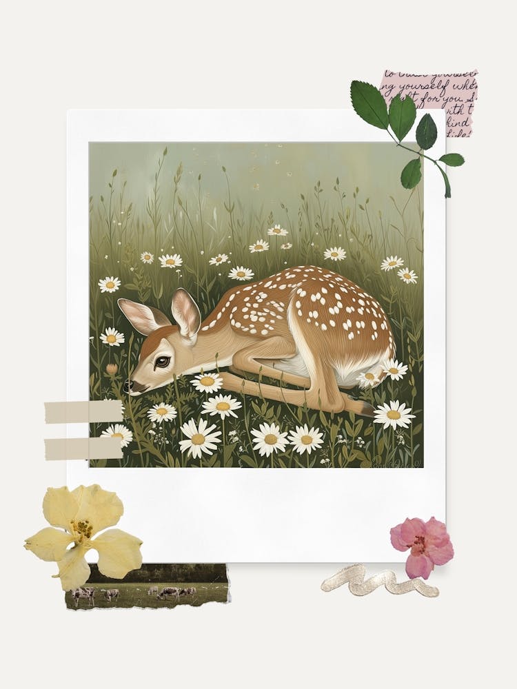 Scrapbook Fawn Fairycore Painting 6