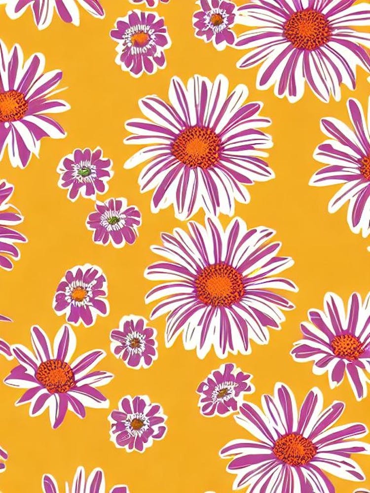 Osteospermum Floral Print Warm Tones 2 Flower