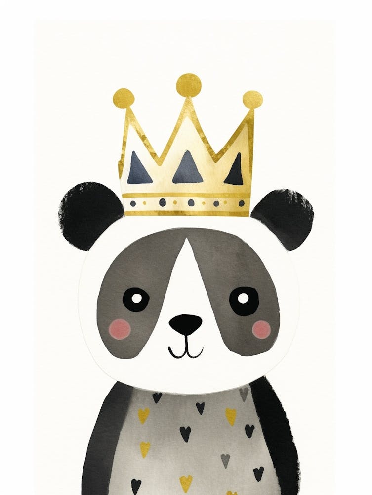 Little Panda 3 Wearing A Crown