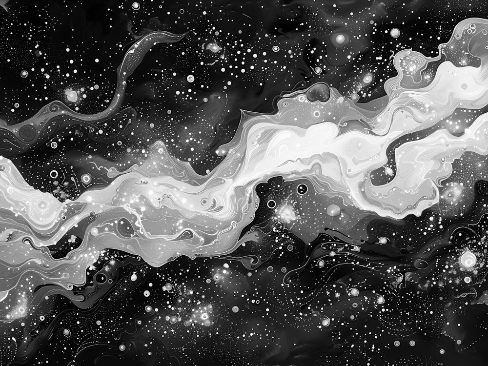 Black And White Abstract Painting 5