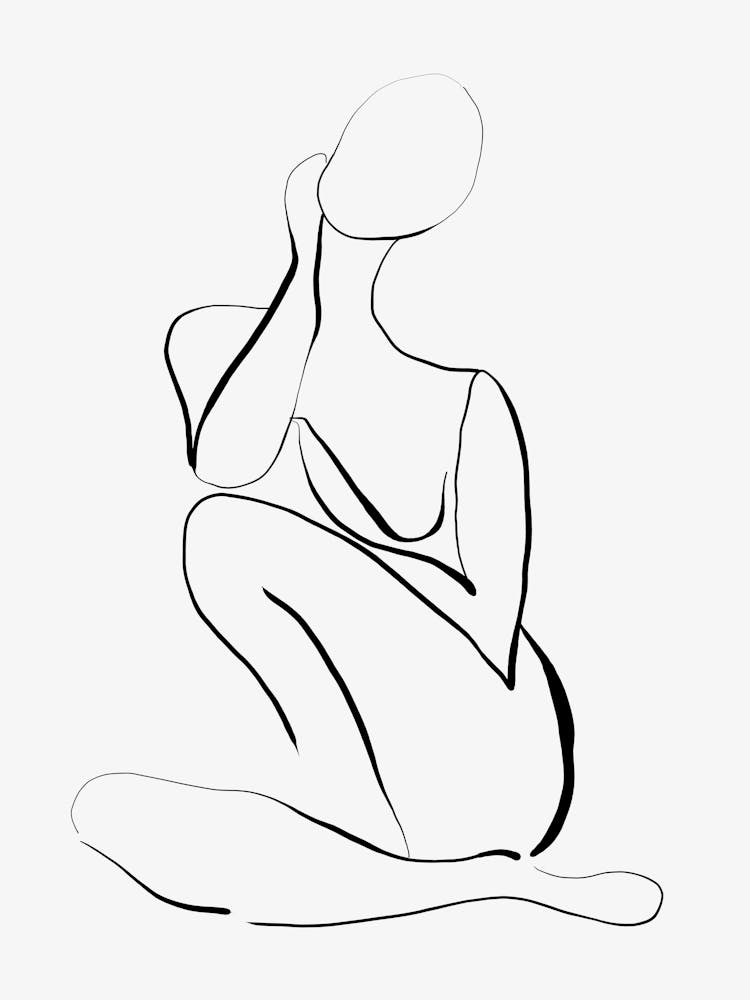Female Figure Line Art