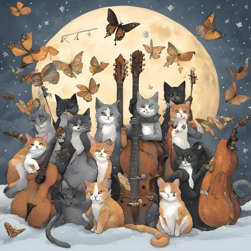 0 A Musical Band Of Cats