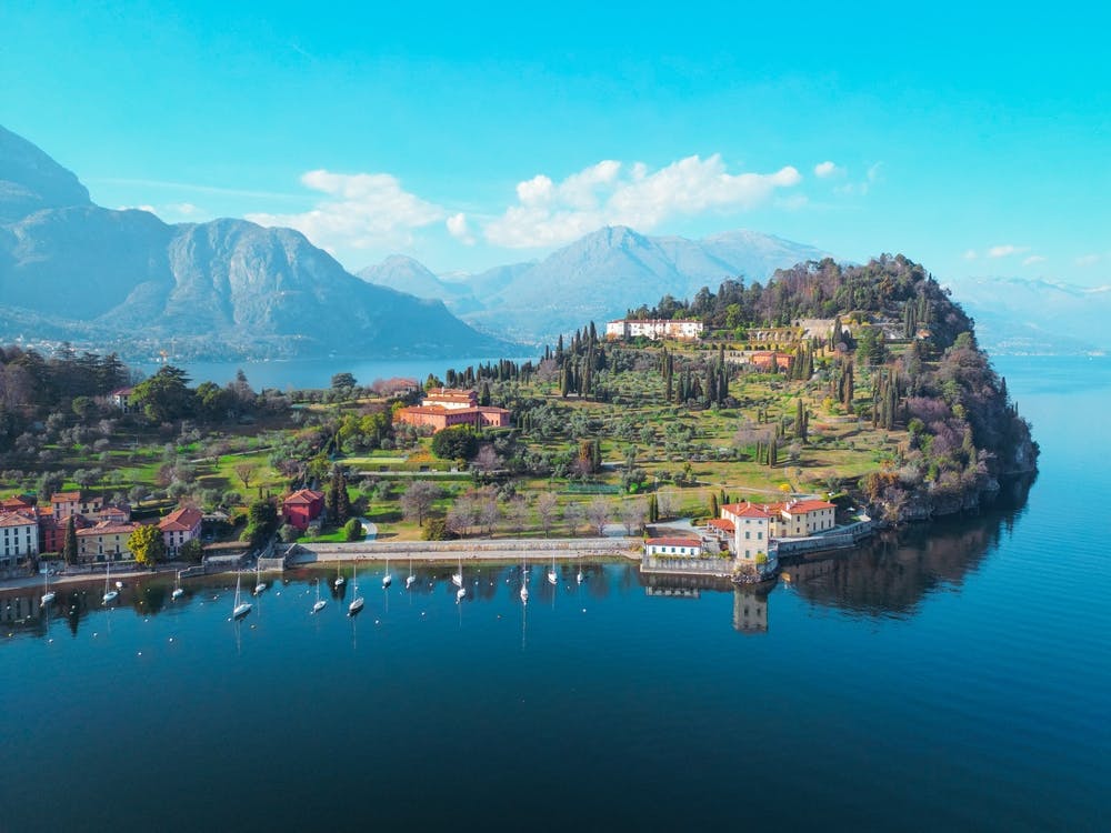 Lago Di Como, Italy, Bellagio, Lake Como Italy Poster Print. Aerial Photography. Italy Wall Art. Italy Nature Print