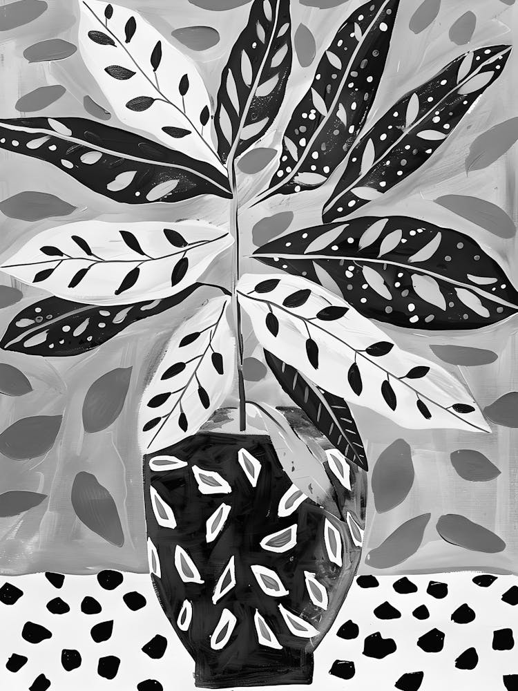 Black And White Plant 2