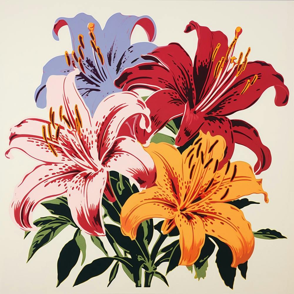 Lily 1 Pop Art Illustration Square