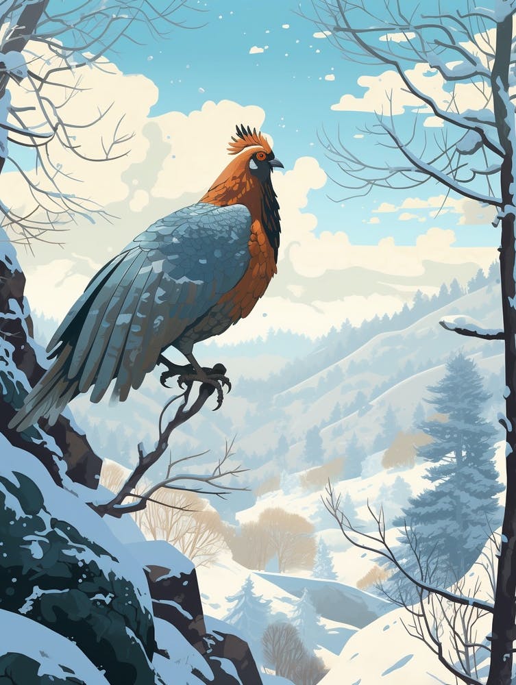 Winter Grouse 3 Illustration
