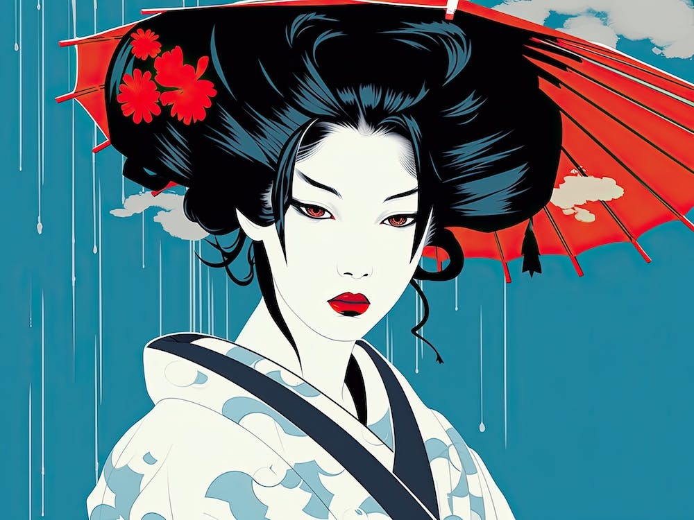 Illustration Simple Geisha 6
