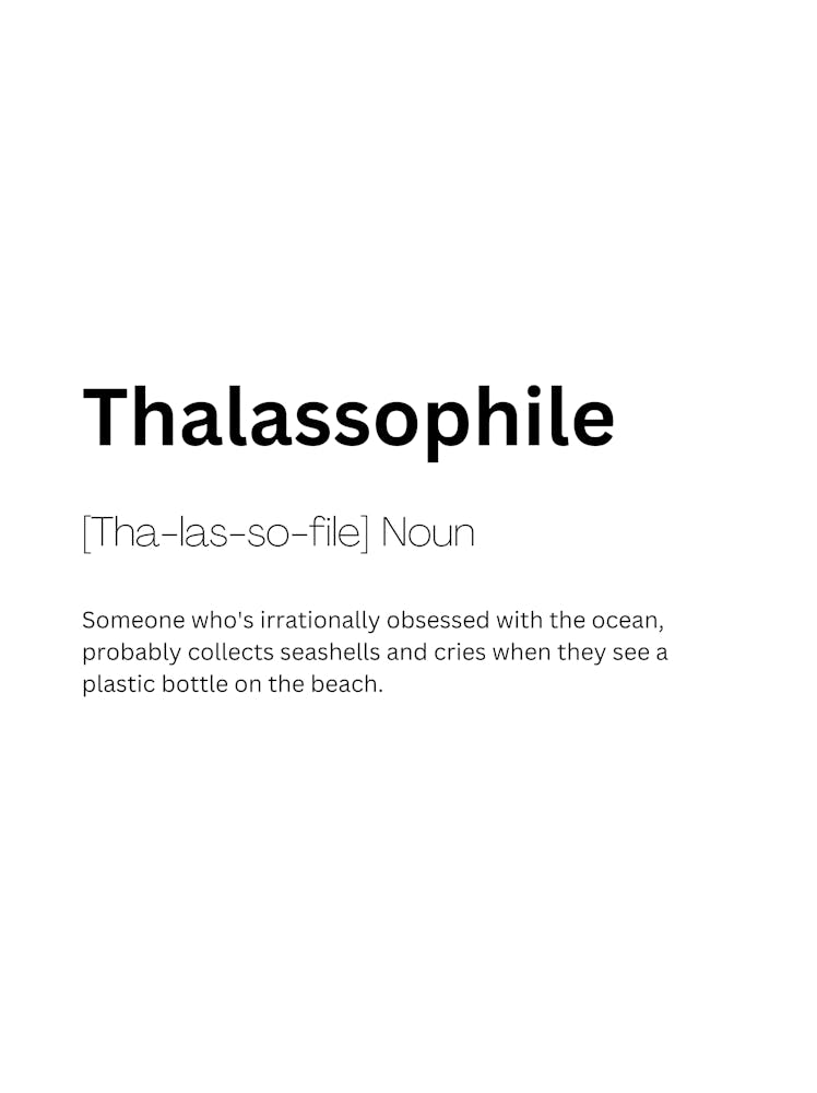Thalassophile Definition Meaning