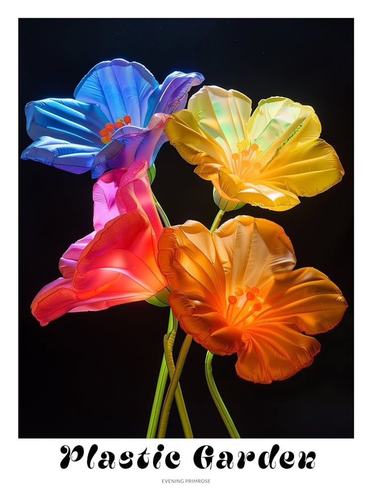 Bright Inflatable Flowers Poster Evening Primrose 3