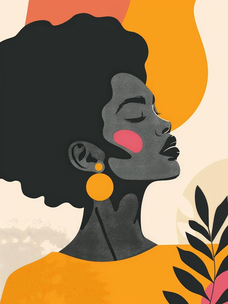 Black Woman With Afro 1