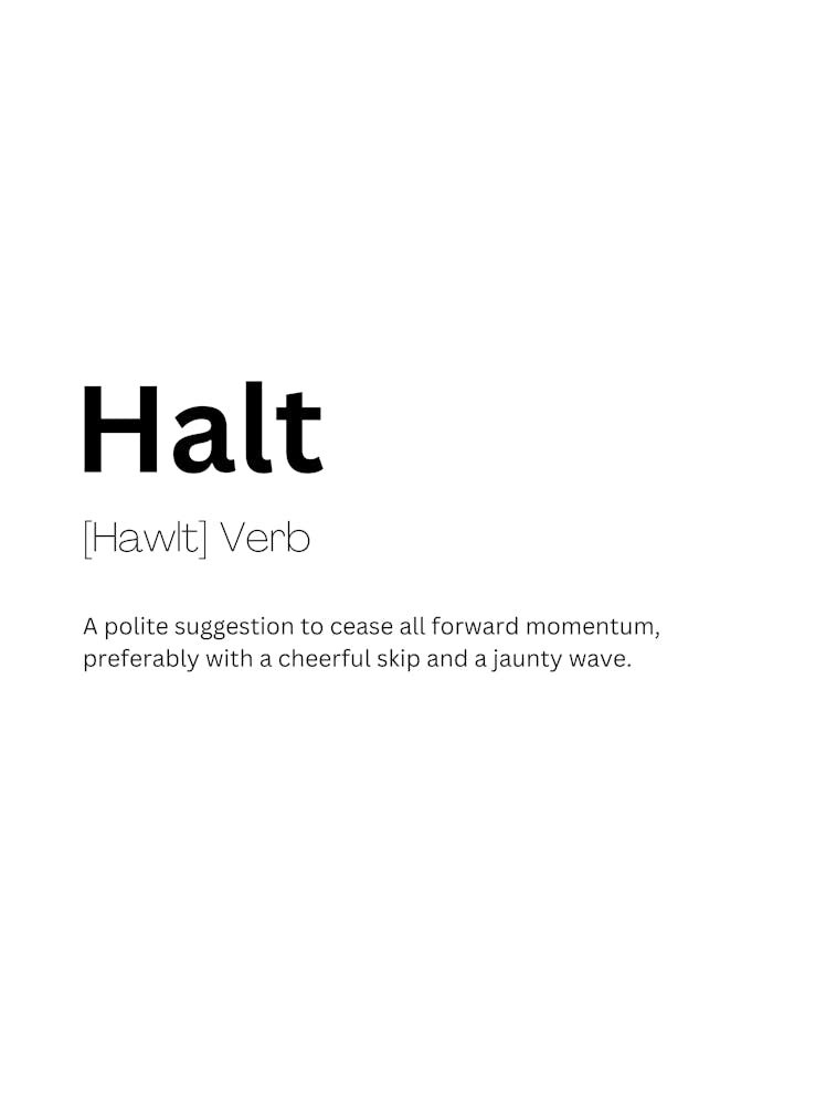 Halt Definition Meaning