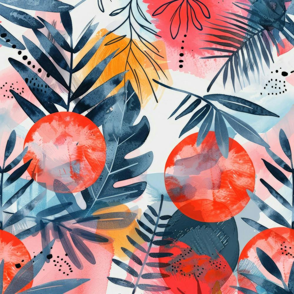 Watercolor Tropical Pattern