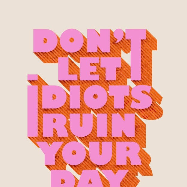 Do Not Let Idiots Ruin Your Day