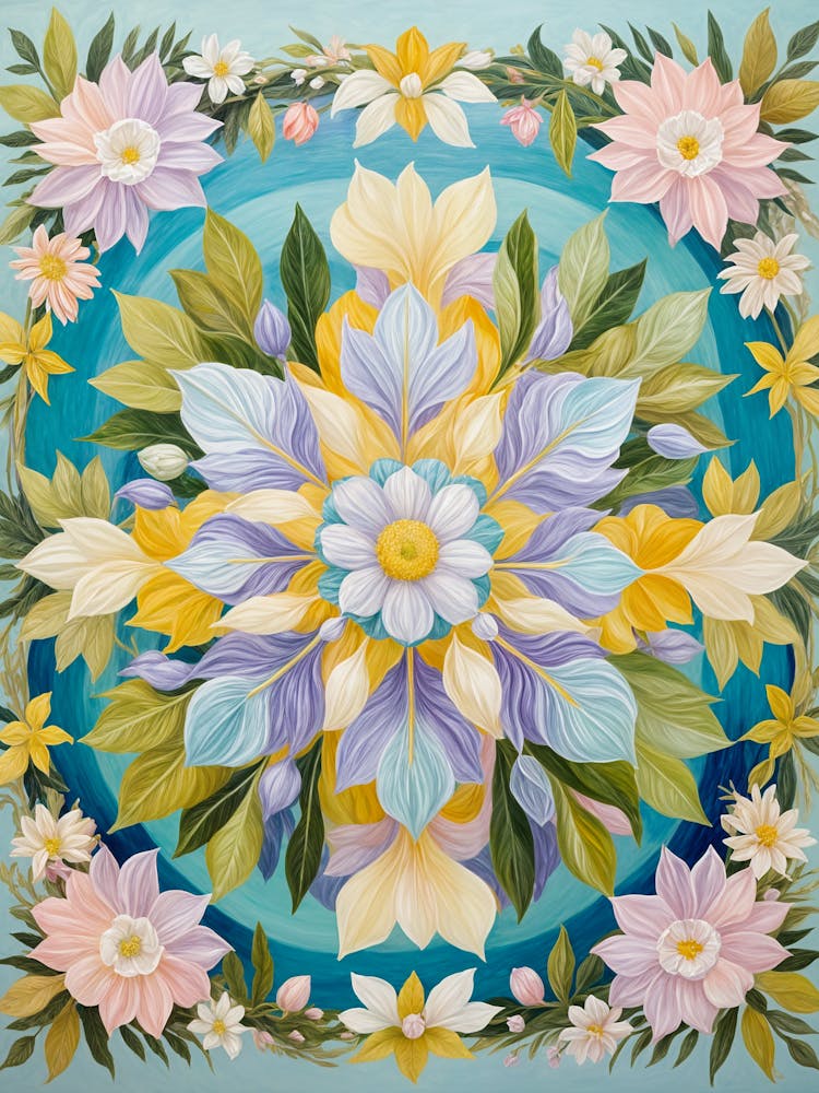 Spring Floral Kaleidoscope no1
