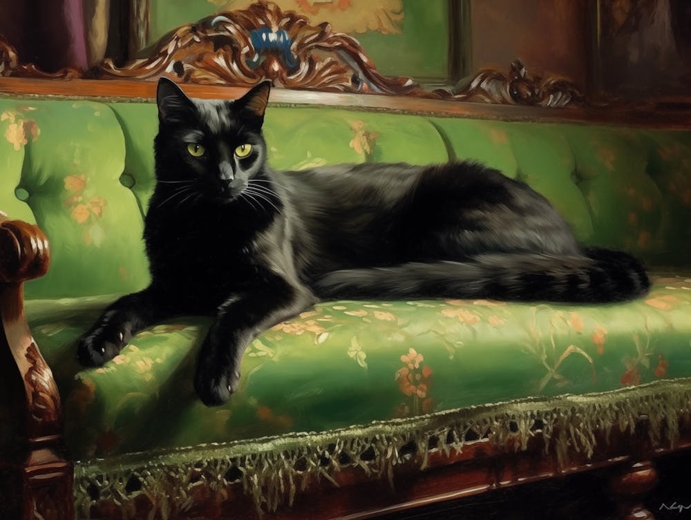 Martini Noir A Cat’S Gilded Repose