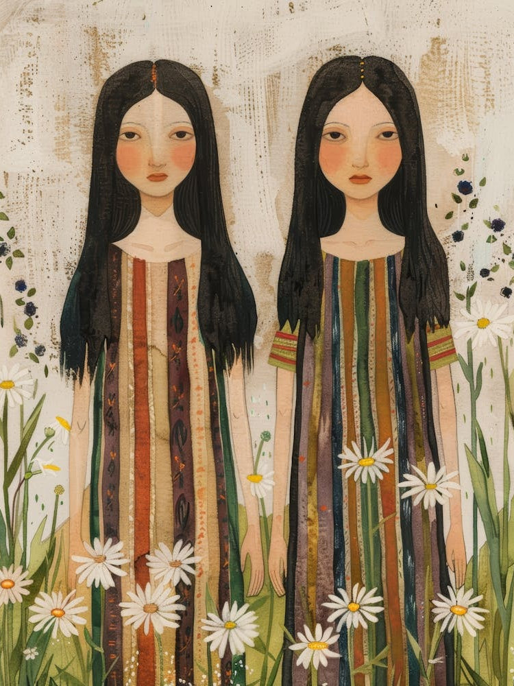Two Girls In Daisies