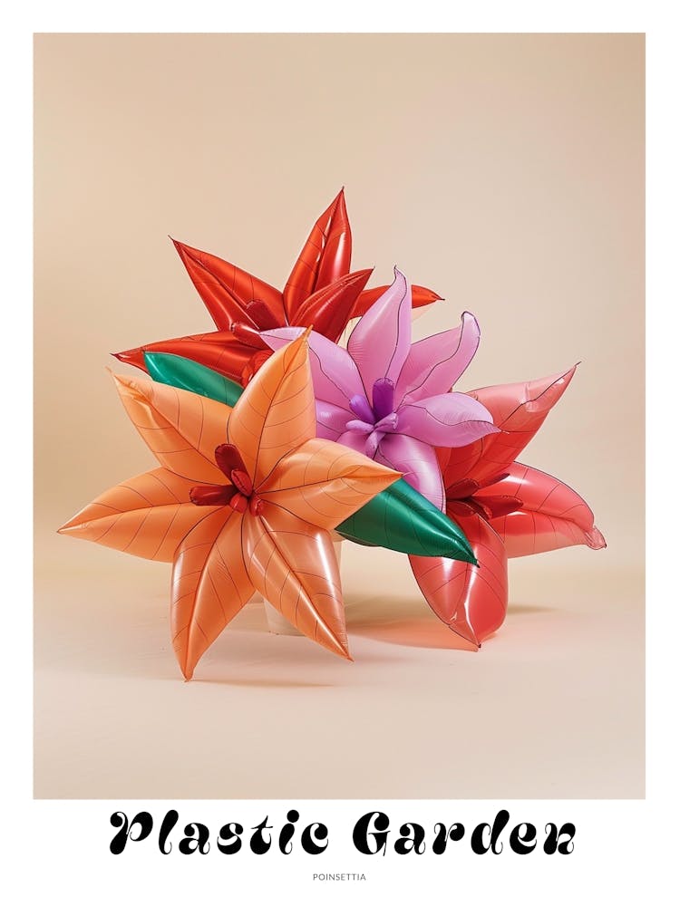 Dreamy Inflatable Flowers Poster Poinsettia