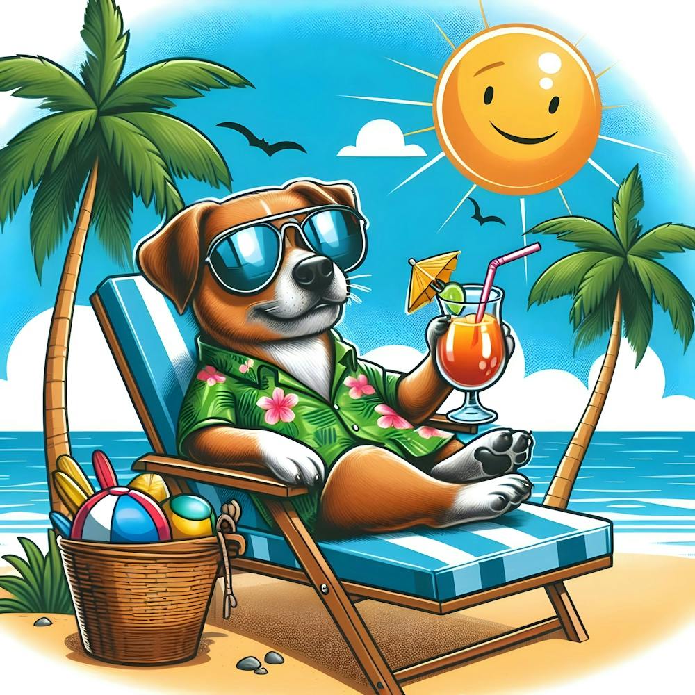 Dog On The Beach