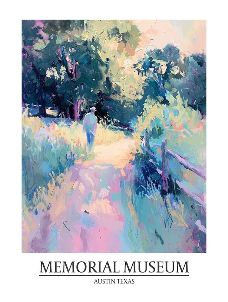 Memorial Museum Austin Texas Ölgemälde 2 Poster