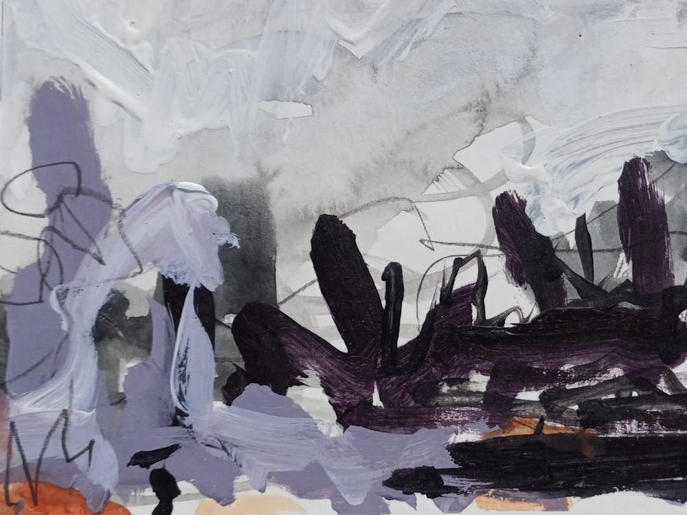 Abstract Painting - Deep Purple