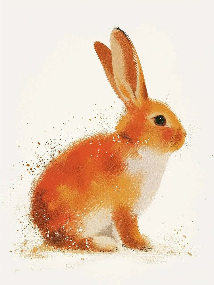 Dutch Rabbit Nursery Illustration 1
