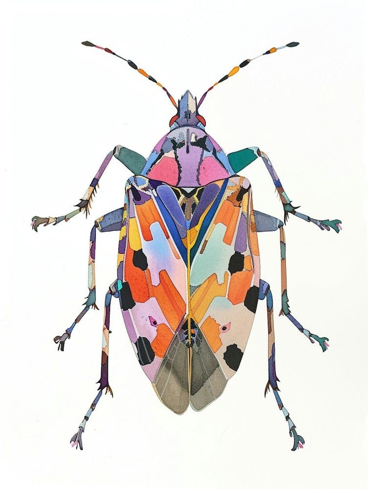 Colourful Insect Illustration Boxelder Bug 17