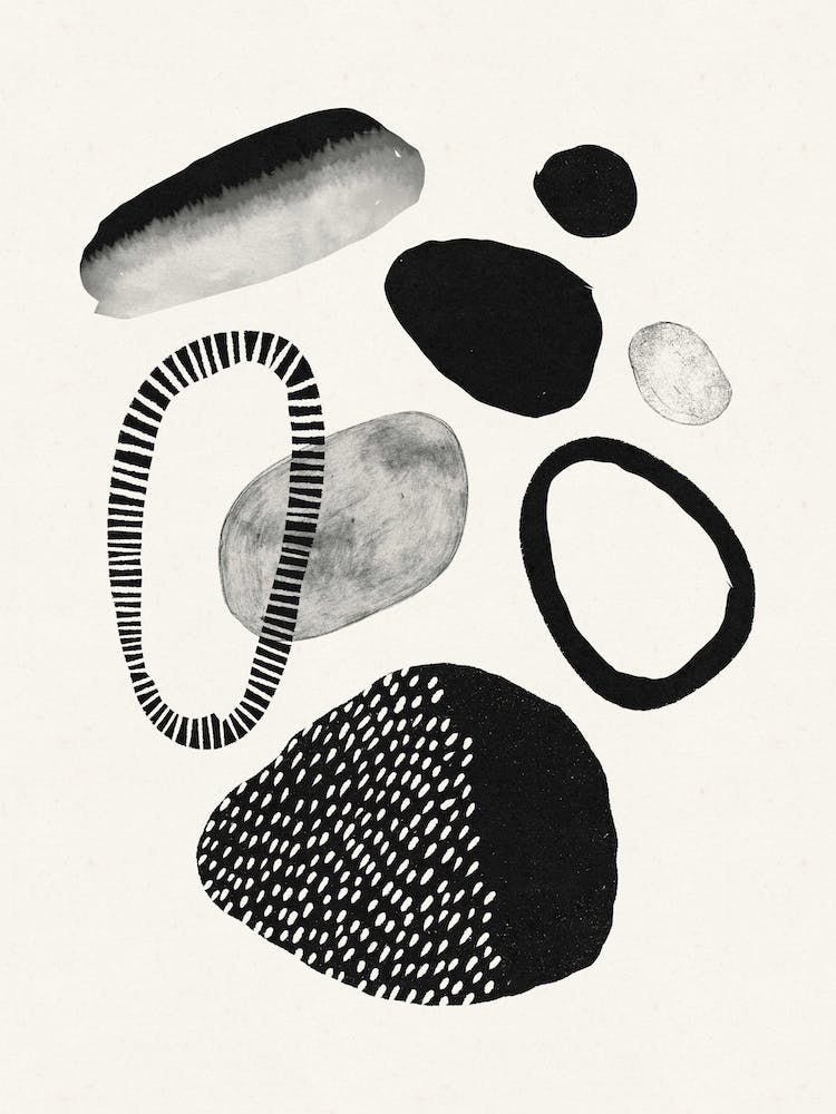 Monochrome Abstract Shapes 1