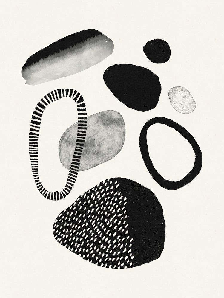 Monochrome Abstract Shapes 1