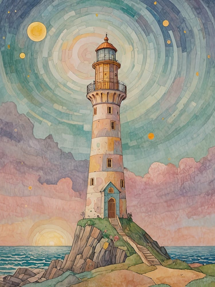 Pastel Lighthouse no3