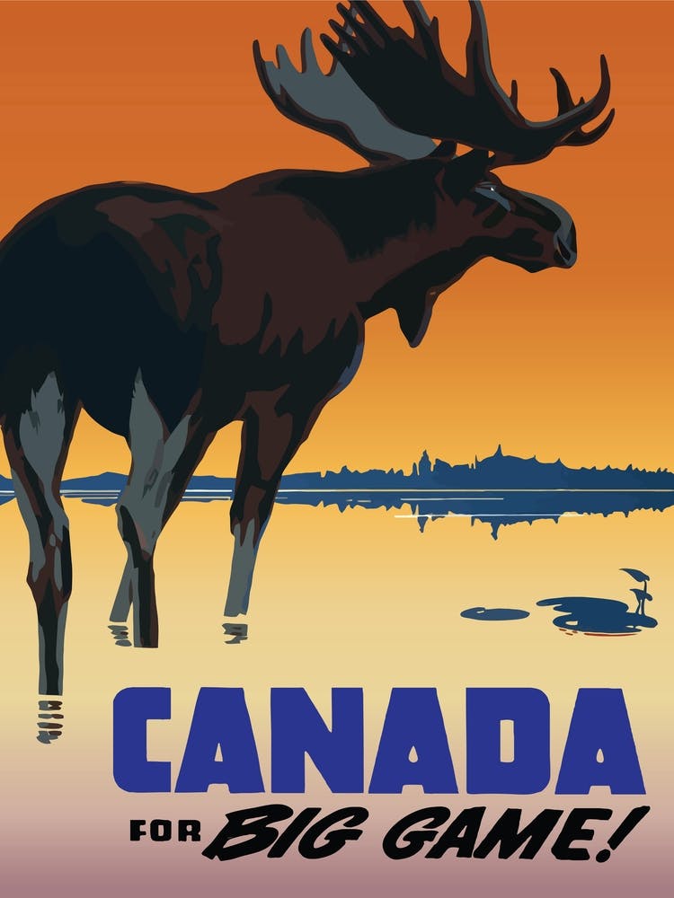 Canada For Big Game, Moose on Sunset