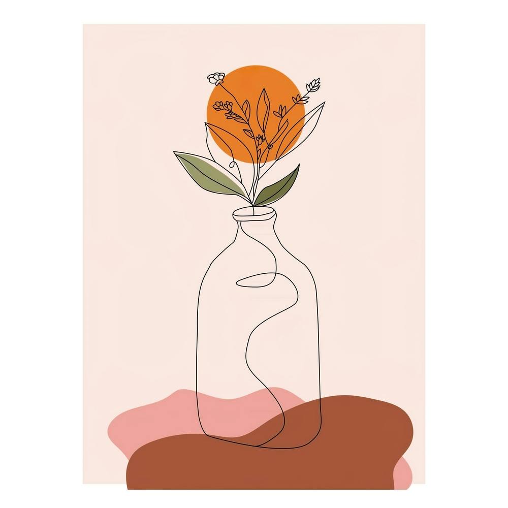 Glass Vase With Flowers