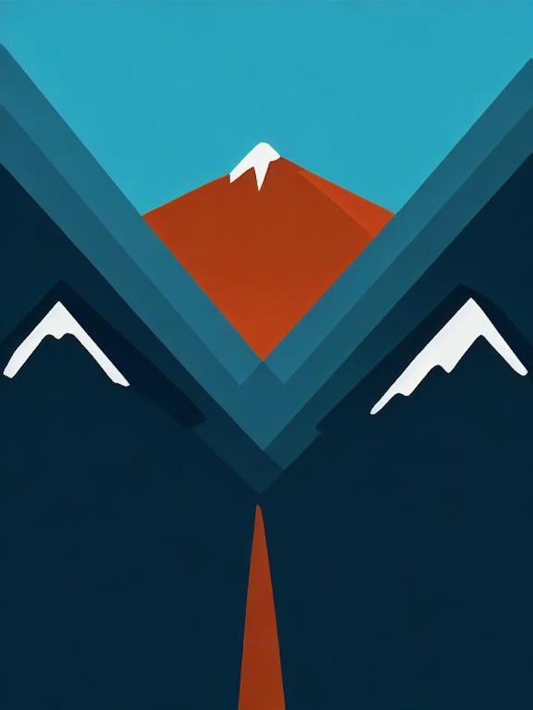 Beaver Creek, Usa Modern Illustration Skiing Poster