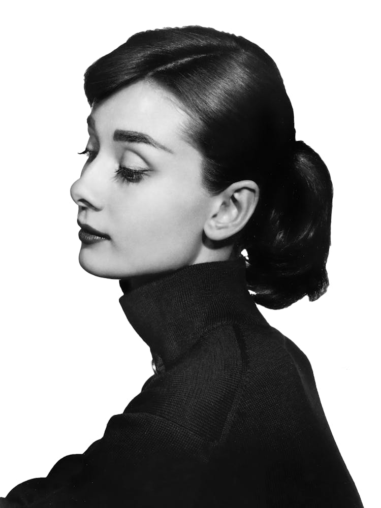 Audrey Portrait, Vintage Black and White Old Photo