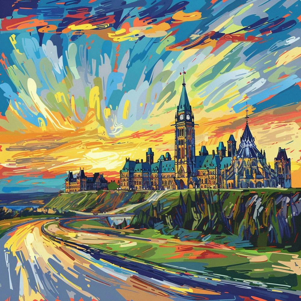 Sunset At The Parliament Building