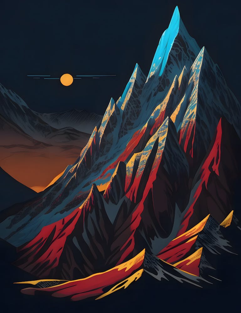 A Colorful Mountain Landscape ver 1