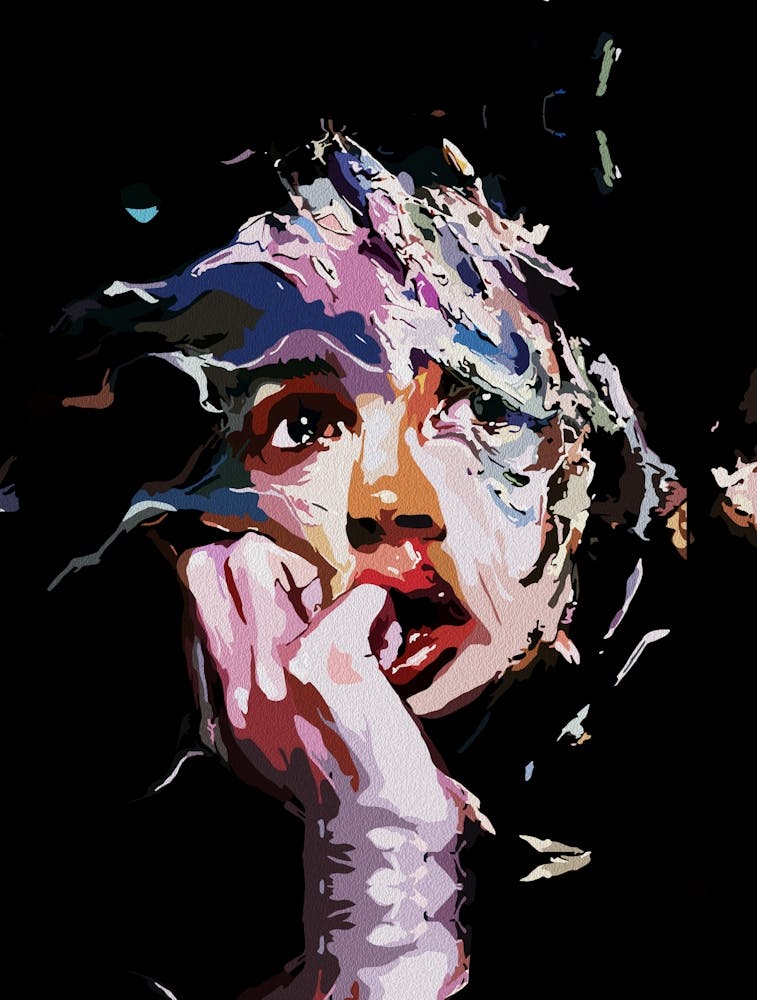 Surreal Shattered Reflection – Abstract Emotional Portrait